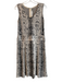 St. John Size 8 Beige Missing Fabric Tag Knit Snakeskin Scoop Neck Dress Beige / 8