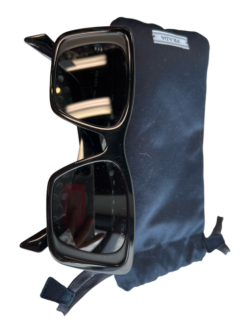 Prada Black Square Frame Full Rim Sunglasses Black