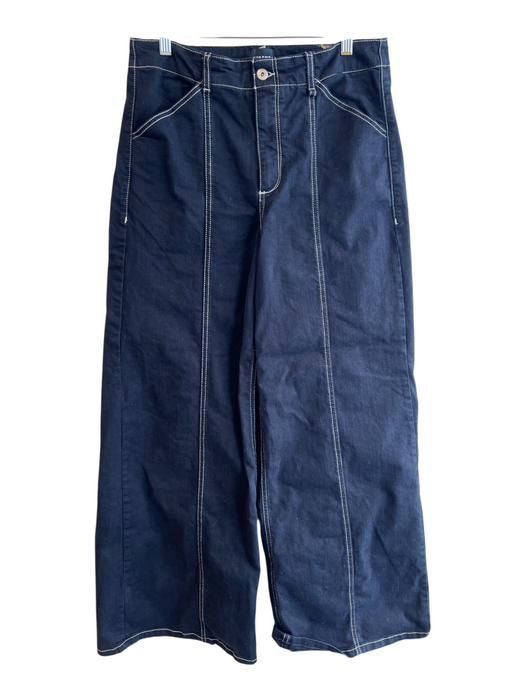 Maeve by ANTHROPOLGIE Size 32 Navy Cotton & Elastane Denim Dark Wash Jeans Navy / 32