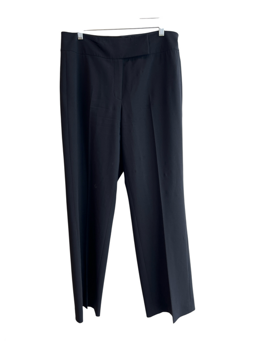 Elie Tahari Size 12 Black Virgin Wool & Elastane Solid Wide Leg Jeans Black / 12