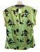 Rachel Comey Size 8 Green Silk Round Neck Sequin Accent Zip Side Top Green / 8