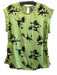 Rachel Comey Size 8 Green Silk Round Neck Sequin Accent Zip Side Top Green / 8