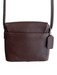 Coach Brown Leather silver tone hardware Turn Lock Cross Body Strap Bag Brown / Mini