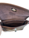 Coach Brown Leather silver tone hardware Turn Lock Cross Body Strap Bag Brown / Mini