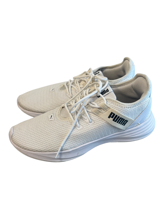 Puma Shoe Size 8.5 White Fabric Rubber Sole Lace Up Runner Shoes White / 8.5