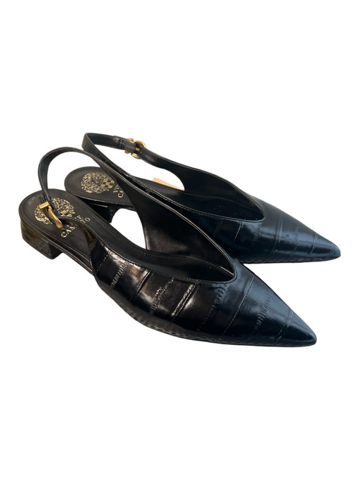 Vince Camuto Shoe Size 8.5 Black Manmade Material Slingbacks Closed Toe Shoes Black / 8.5