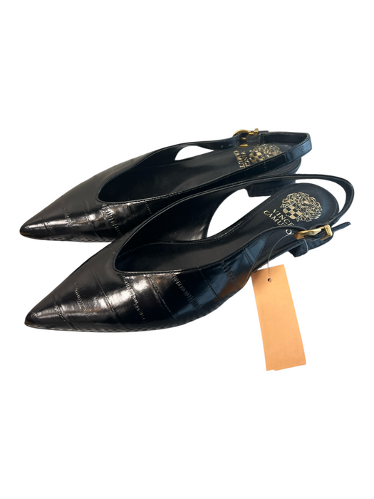 Vince Camuto Shoe Size 8.5 Black Manmade Material Slingbacks Closed Toe Shoes Black / 8.5