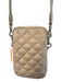 MZ Wallace Beige Quilted Crossbody Yellow Accent Outer Pockets Zipper Bag Beige / S