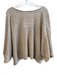 No Brand Size M Beige Polyester & Acrylic Knit V Neck Short Sleeve Sweater Beige / M