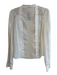 Love Shack Fancy Size Est L White Cotton Button Down Lace Long Sleeve Top White / Est L