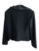 St John Size M Black No Fabric Tag Tweed Rose Motif Snap Button Front Jacket Black / M