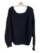 Maeve Size XL Black Cotton Blend Knit V Neck Long Sleeve Sweater Black / XL