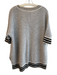Minnie Rose Size M/L Gray Cashmere Loose Knit V Neck 1/2 sleeve Sweater Gray / M/L
