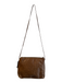 Carlos Falchi Brown Leather & Alligator Top Handle Zip Close rosette Bag Brown / M
