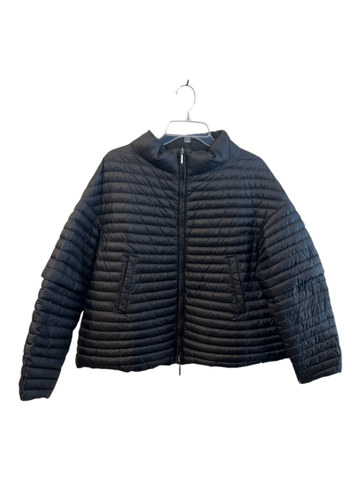 MaxMara Size L Black Polyamide Reversable Sleeve Application Quilted Jacket Black / L