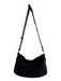 Bally Brown Suede Wide Strap Crossbody Bronze Hardware Zip Closure Bag Brown / M