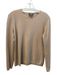 Neiman Marcus Size L Beige Cashmere Crew Neck Long Sleeve Knit Sweater Beige / L