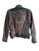 Harley Davidson Size XS Brown & Black Leather & Fabric Front Zip Jacket Brown & Black / XS