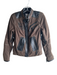 Harley Davidson Size XS Brown & Black Leather & Fabric Front Zip Jacket Brown & Black / XS