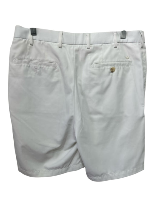Peter Millar Size 34 White Synthetic Solid Khakis Men's Shorts White / 34