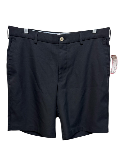 Peter Millar Size 34 Black Synthetic Solid Khakis Men's Shorts Black / 34
