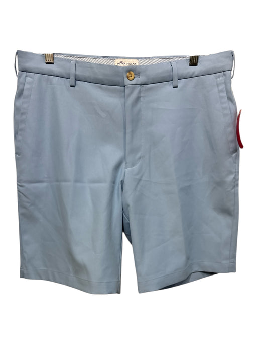 Peter Millar Size 34 Light blue Synthetic Solid Khakis Men's Shorts Light blue / 34