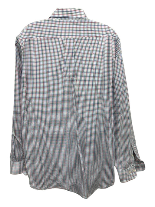 Peter Millar Size XL Orange & Multi Cotton Plaid Button Up Long Sleeve Shirt Orange & Multi / XL
