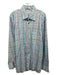 Peter Millar Size XL White & Multi Cotton Plaid Button Up Long Sleeve Shirt White & Multi / XL