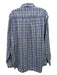 Peter Millar Size XL Blue & Tan Cotton Blend Plaid Button up Long Sleeve Shirt Blue & Tan / XL