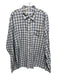 Peter Millar Size XL White & Blue Cotton Blend Plaid Button up Long Sleeve Shirt White & Blue / XL