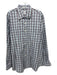 Peter Millar Size XL Blue & Tan Cotton Plaid Button up Men's Long Sleeve Shirt Blue & Tan / XL