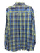 Peter Millar Size XL Blue & Green Cotton Plaid Button Up Men's Long Sleeve Shirt Blue & Green / XL