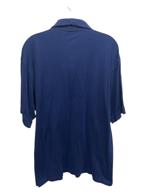 Masters Size XL Blue Cotton Solid Polo Men's Short Sleeve Blue / XL