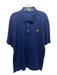 Masters Size XL Blue Cotton Solid Polo Men's Short Sleeve Blue / XL