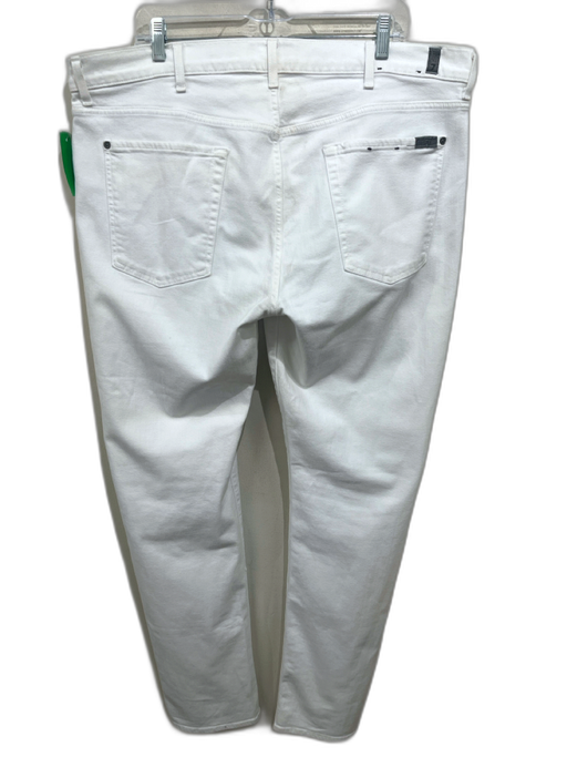 7 For All Mankind AS IS Size 40 White Cotton Solid Zip Fly Men's Pants White / 40