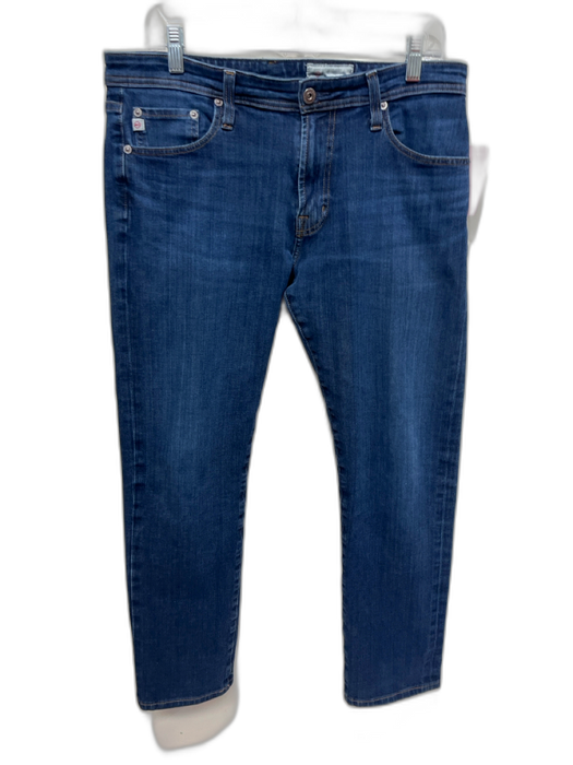 AG Size 33 medium dark wash Cotton Blend Solid Slim Jean Men's Pants medium dark wash / 33