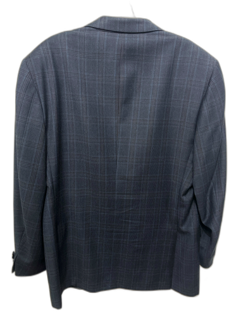 Ravazzolo Navy Wool Plaid 2 Button Men's Blazer Navy / 52