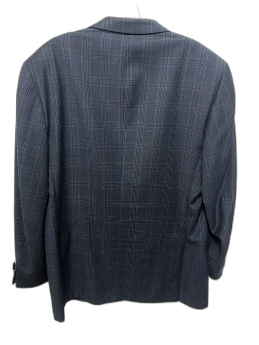 Ravazzolo Navy Wool Plaid 2 Button Men's Blazer Navy / 52