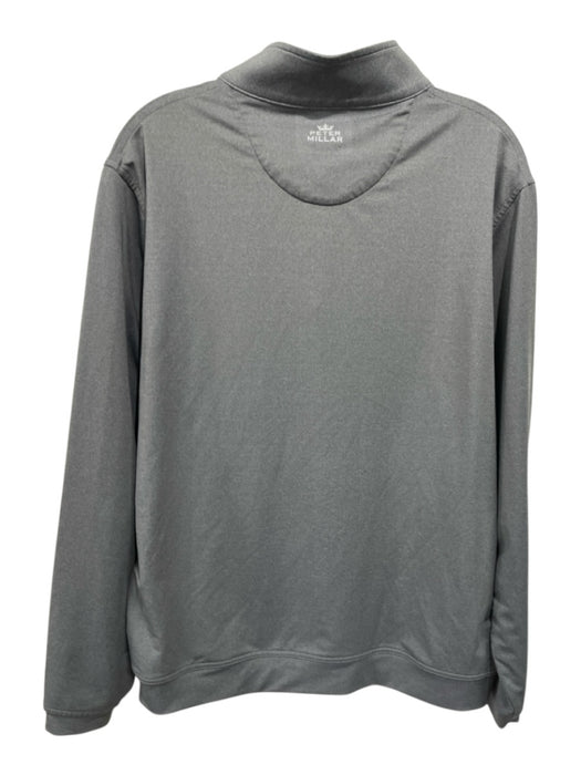 Peter Millar Size L Gray Solid Quarter Zip Men's Jacket Gray / L