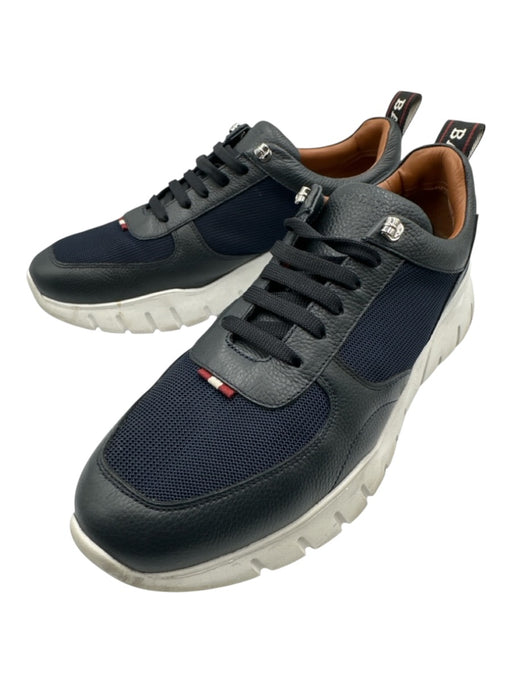 Bally Shoe Size 11D Like New Navy & White Mesh Solid Sneaker Men's Shoes Navy & White / 11D