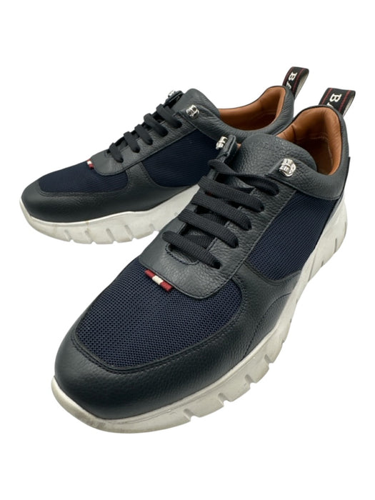 Bally Shoe Size 11D Like New Navy & White Mesh Solid Sneaker Men's Shoes Navy & White / 11D