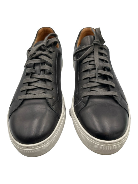 Magnanni Shoe Size 11 Like New Gray Leather Solid Sneaker Men's Shoes Gray / 11