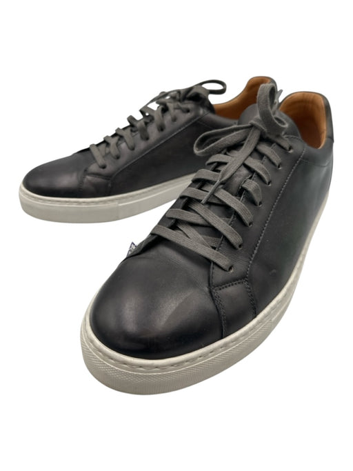Magnanni Shoe Size 11 Like New Gray Leather Solid Sneaker Men's Shoes Gray / 11