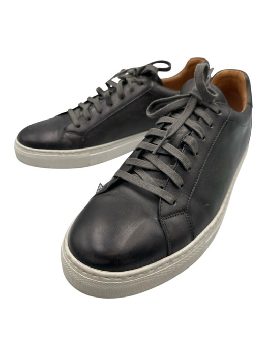 Magnanni Shoe Size 11 Like New Gray Leather Solid Sneaker Men's Shoes Gray / 11