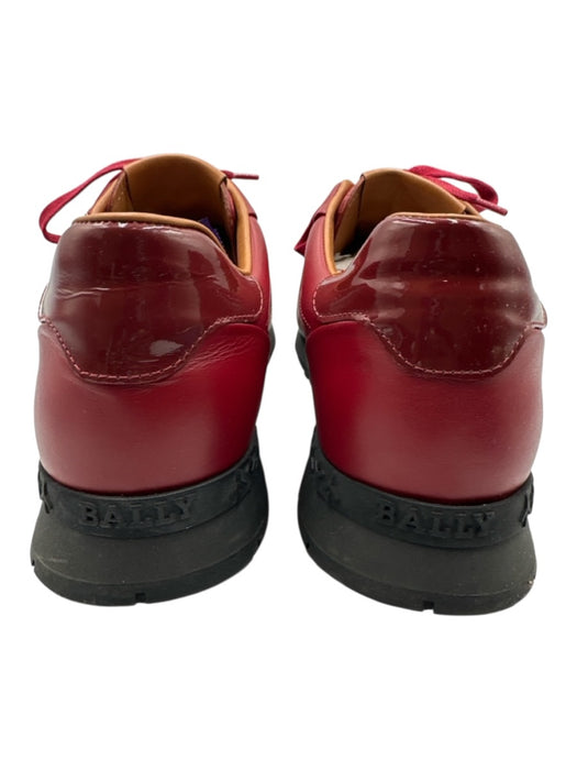 Bally Shoe Size 11 Like New Red Leather & Suede Solid Sneaker Men's Shoes Red / 11