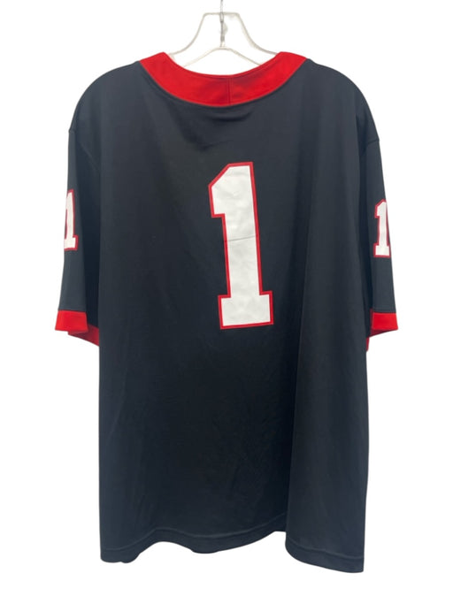 Nike Size XXL Black & Red Synthetic UGA Football Men's Short Sleeve Black & Red / XXL