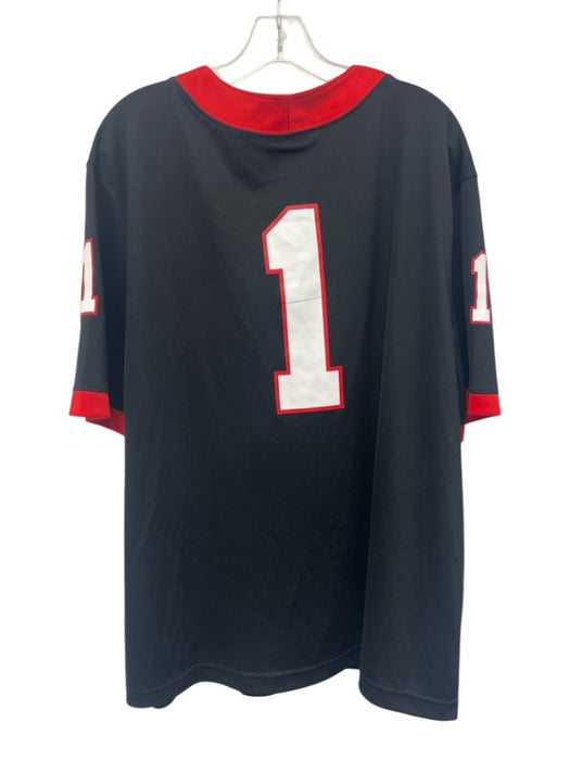 Nike Size XXL Black & Red Synthetic UGA Football Men's Short Sleeve Black & Red / XXL