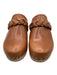 Loeffler Randall Shoe Size 5.5 Brown & Tan Leather & Wood Clog Braided Mules Brown & Tan / 5.5