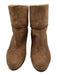 Rag & Bone Shoe Size 36 Brown Suede Stacked Heel Back Zip Almond Toe Booties Brown / 36