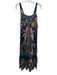 Farm Rio Size P / XS Blue, Green, Multi Viscose Palm Frond Print Maxi Dress Blue, Green, Multi / P / XS